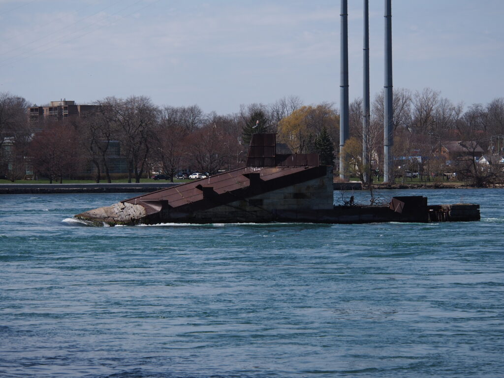 Old Municipal Water Intake -- Niagara River Buffalo NY Spring 2024 -- photo by katt@cativerse.com