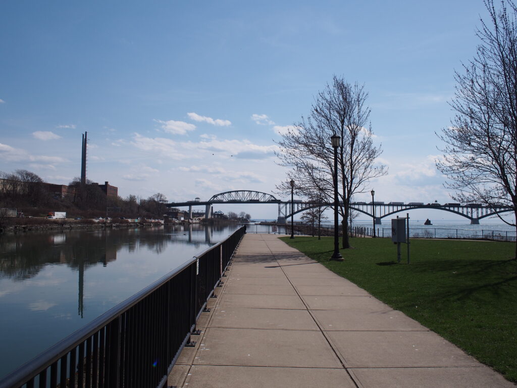 'A long walk to the Peace Bridge' -- photo by Katt@cativerse.com Buffalo NY Spring 2024